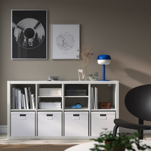 KALLAX, shelving unit with 2 shelf inserts, 147x77 cm, 395.529.05