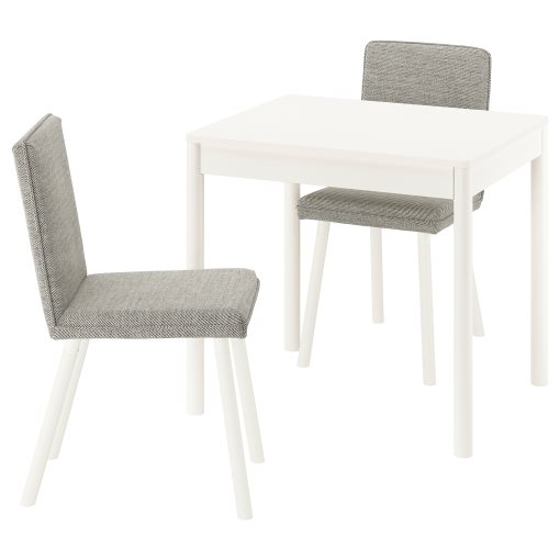 TONSTAD/TONSTAD, table and 2 chairs, 80/120x70 cm, 395.965.89