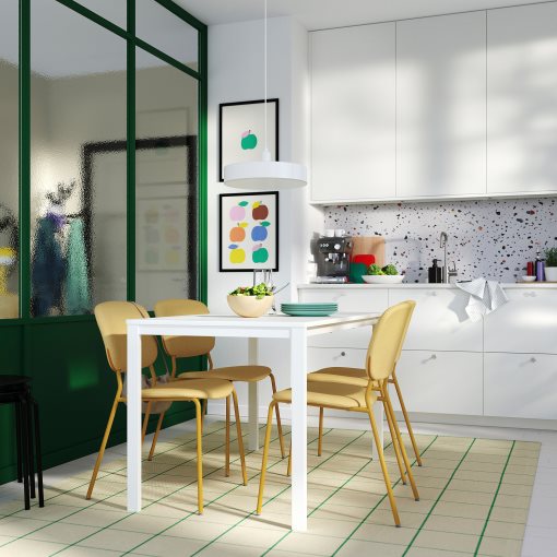 VIHALS, table and 4 chairs, 125x74 cm, 396.067.86