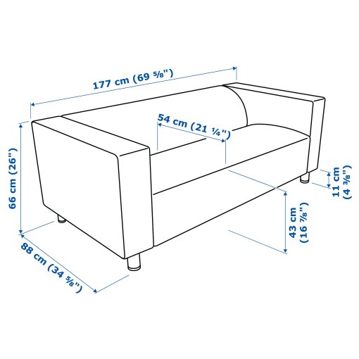 KLIPPAN, two-seat sofa, 403.993.14