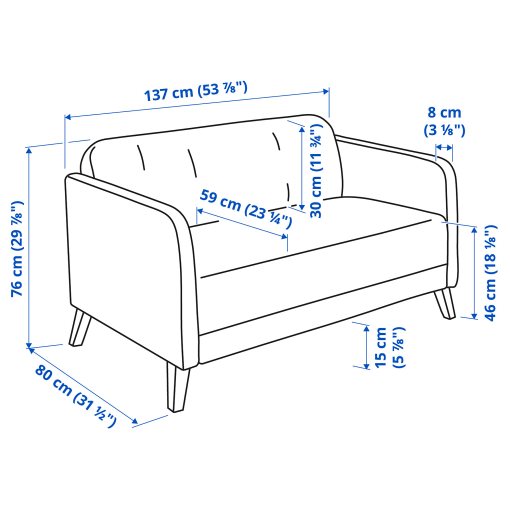 LINANÄS, 2-seat sofa, 404.999.74
