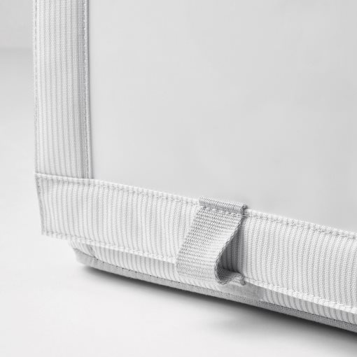 HEMMAFIXARE, shoe box/fabric striped/2 pack, 23x34x19 cm, 405.039.14