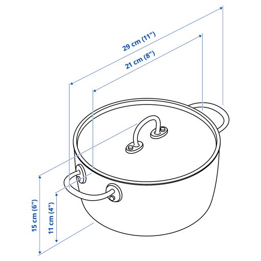 FINMAT, pot with lid, 3 l, 405.175.72