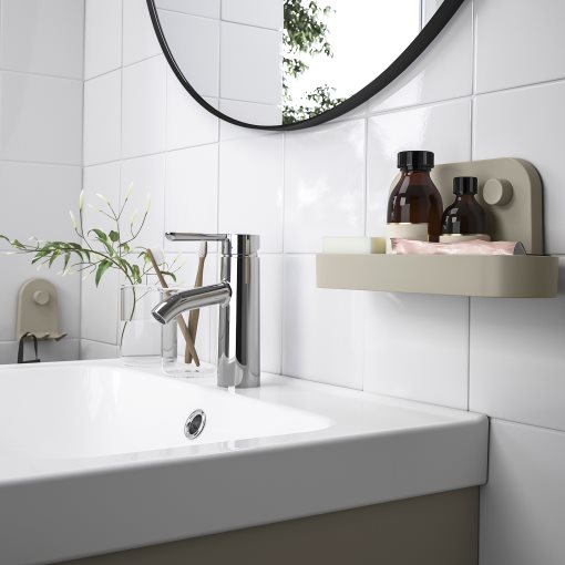 ÖBONÄS, wall shelf with suction cup, 28 cm, 406.061.01