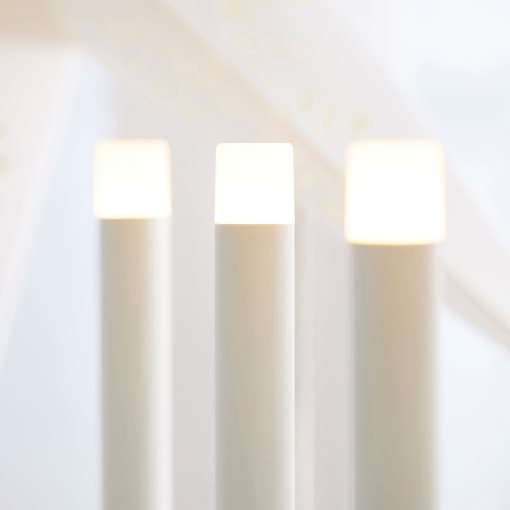 STRÅLA, κηροπήγιο με ενσωματωμένο φωτισμό LED, σχήμα κεριού λειτουργία με μπαταρία, 406.066.48