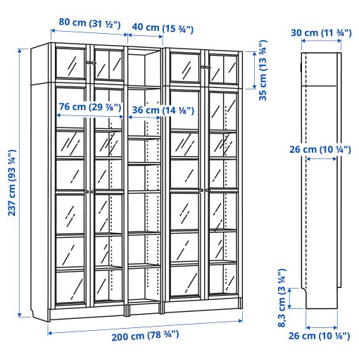 BILLY, bookcase, 490.178.34