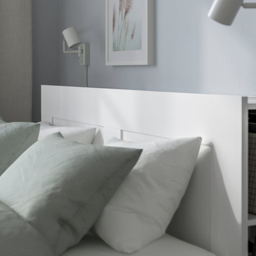 BRIMNES, bed frame with storage and headboard, 140X200 cm, 491.574.57