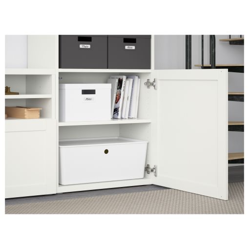 BESTÅ, TV storage combination/glass doors/drawers soft closing, 300x42x231 cm, 494.112.41