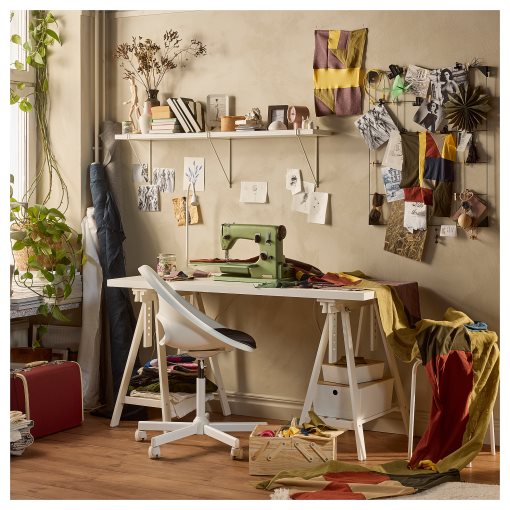 LAGKAPTEN/MITTBACK, desk, 140x60 cm, 494.171.96