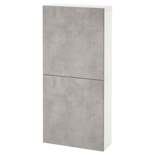BESTÅ, wall cabinet with 2 doors, 60x22x128 cm, 494.219.71
