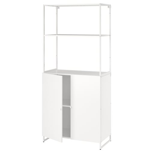 JOSTEIN, shelving unit with doors/in/outdoor, 81x44x180 cm, 494.372.41