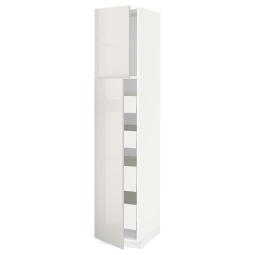 METOD, high cabinet with 2 doors/4 drawers, 40x60x200 cm, 494.571.73