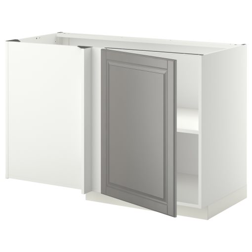 METOD, corner base cabinet with shelf, 128x68 cm, 494.673.94
