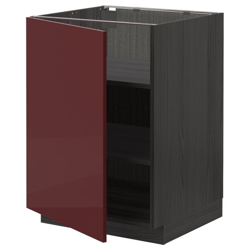 METOD, base cabinet with shelves, 60x60 cm, 494.693.12
