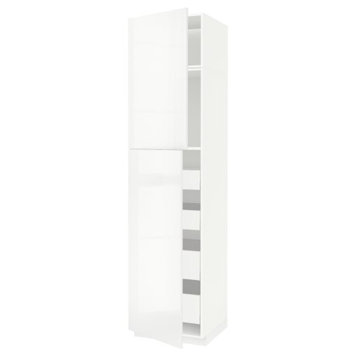 METOD, high cabinet with 2 doors/4 drawers, 60x60x240 cm, 494.694.30