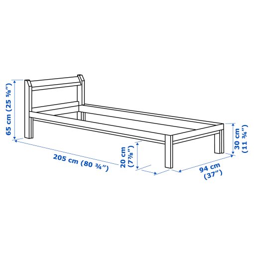 NEIDEN, σκελετός κρεβατιού, 90X200 cm, 494.960.04