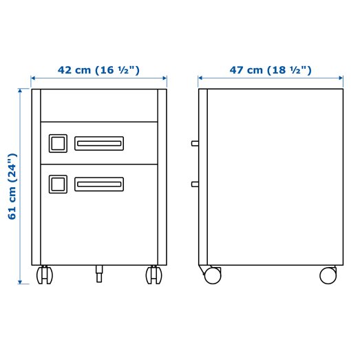IDÅSEN, drawer unit on castors, 503.979.13