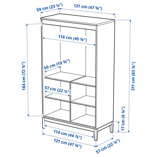 IDANÄS, wardrobe, 121x211 cm, 504.588.31