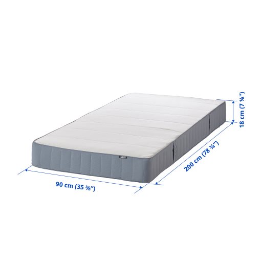 VESTMARKA, sprung mattress/extra firm, 90x200 cm, 504.702.44
