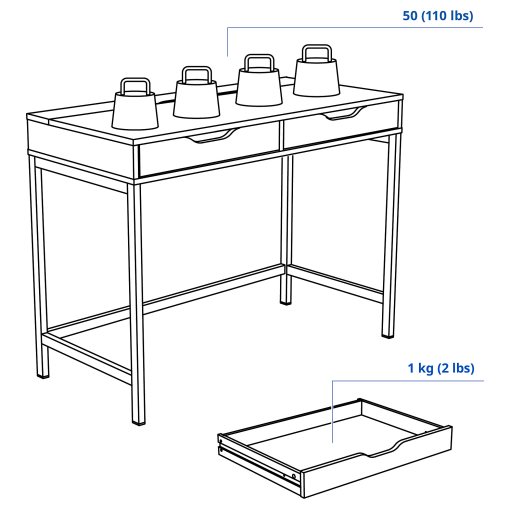 ALEX, γραφείο, 100x48 cm, 504.735.58