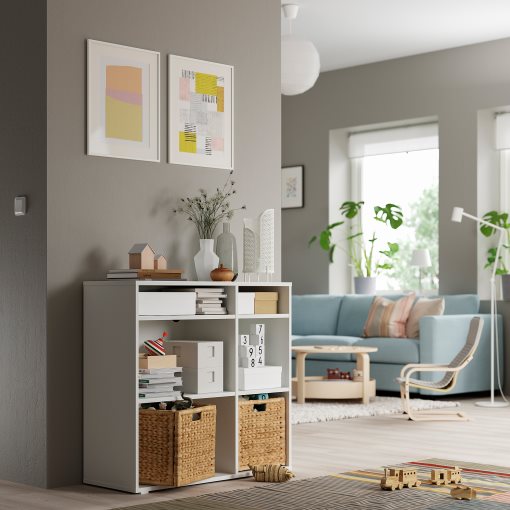 VIHALS, shelving unit with 4 shelves, 95x37x90 cm, 504.832.89