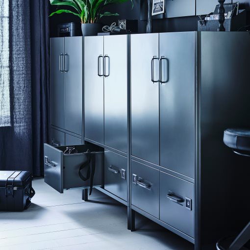 IDÅSEN, cabinet with doors and drawers, 80x47x119 cm, 504.963.81