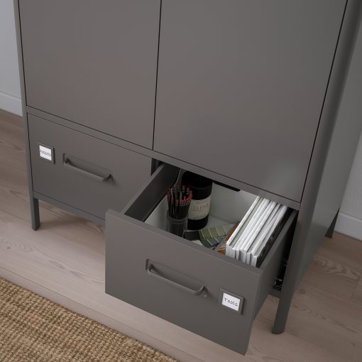 IDÅSEN, cabinet with doors and drawers, 80x47x119 cm, 504.963.81