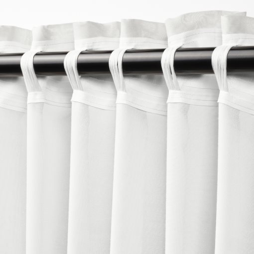 STENFRÖ, sheer curtains with heading tape/1 pair, 145x300 cm, 505.621.25