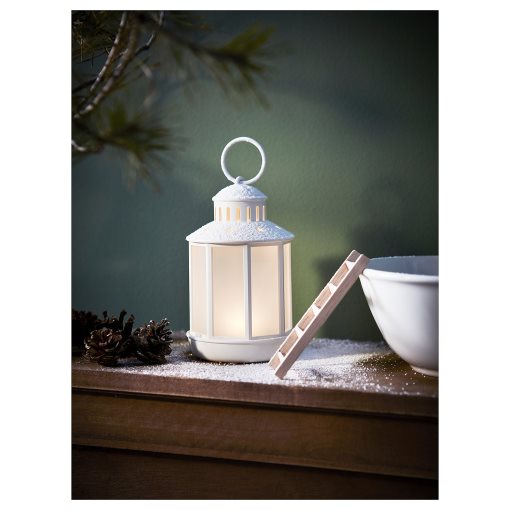STRÅLA, lantern with built-in LED light source/battery-operated, 13 cm, 505.824.49