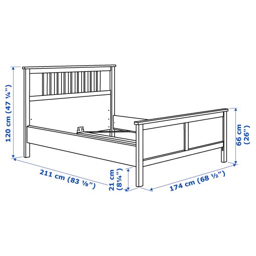 HEMNES, bed frame, 160X200 cm, 590.197.95