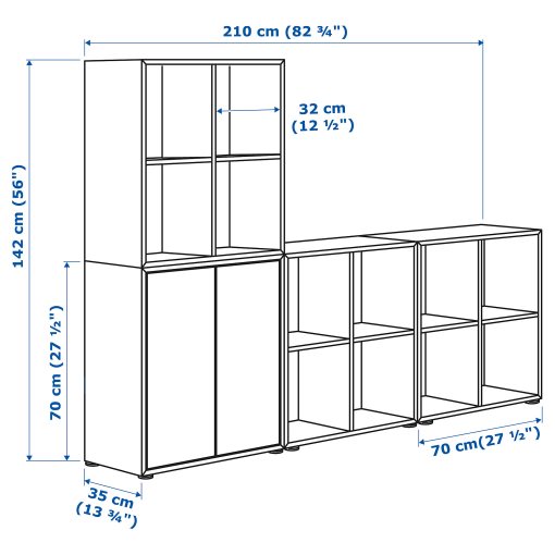EKET, cabinet combination with feet, 591.894.72