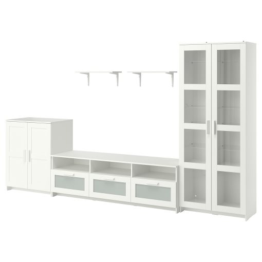 BRIMNES/BURHULT, TV storage combination, 338x41x190 cm, 593.986.73