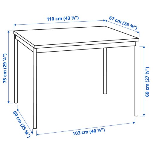 SANDSBERG/ADDE, table and 4 chairs, 110x67 cm, 594.291.94