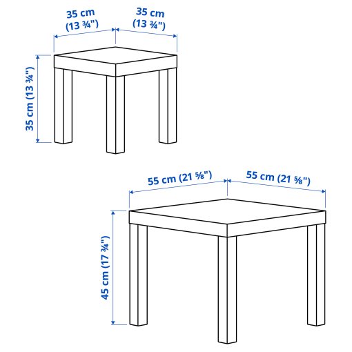 LACK, τραπέζια ζιγκόν, σετ 2 τεμ., 594.427.27
