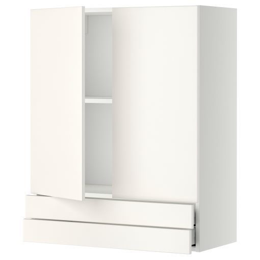 METOD, wall cabinet with 2 doors/2 drawers, 80x100 cm, 594.557.29