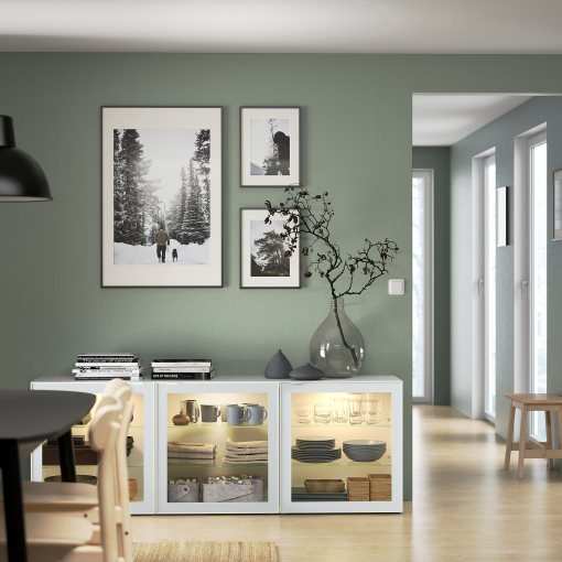 BESTÅ, σύνθεση αποθήκευσης με πόρτες, 180x42x65 cm, 594.888.19