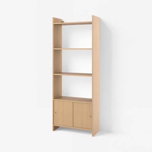 LÅDMAKARE, storage combination with sliding doors and 3 shelves, 81x35x212 cm, 595.646.72