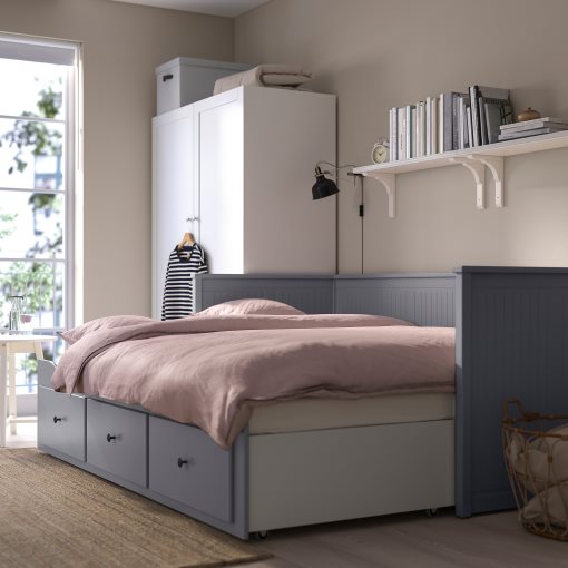 HEMNES, κρεβάτι επισκέπτη day-bed με 3 συρτάρια, 80x200 cm, 603.722.76