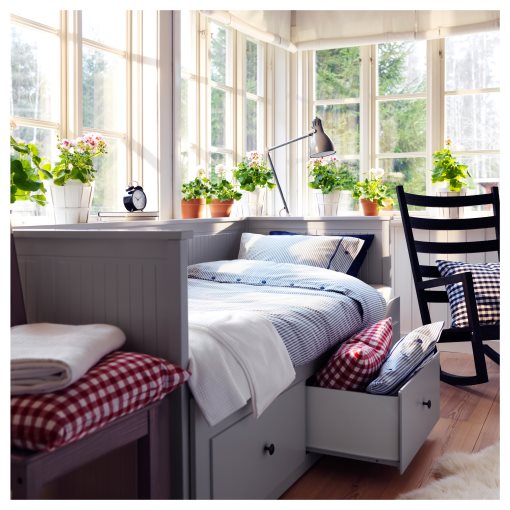 HEMNES, κρεβάτι επισκέπτη day-bed με 3 συρτάρια, 80x200 cm, 603.722.76