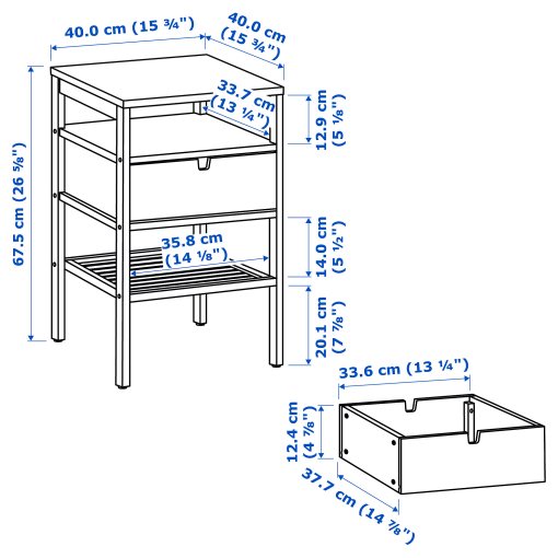 NORDKISA, bedside table, 604.476.77