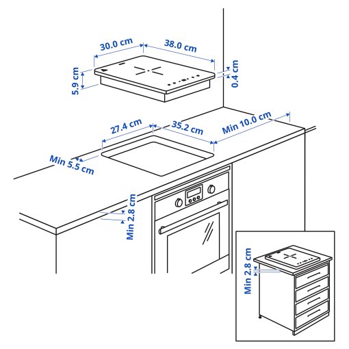 LAGAN, induction hob plug-in 1 zone, 605.055.68