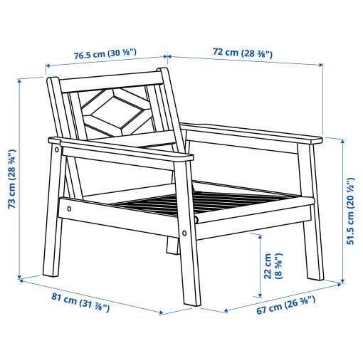 BONDHOLMEN, armchair, outdoor, 605.581.61