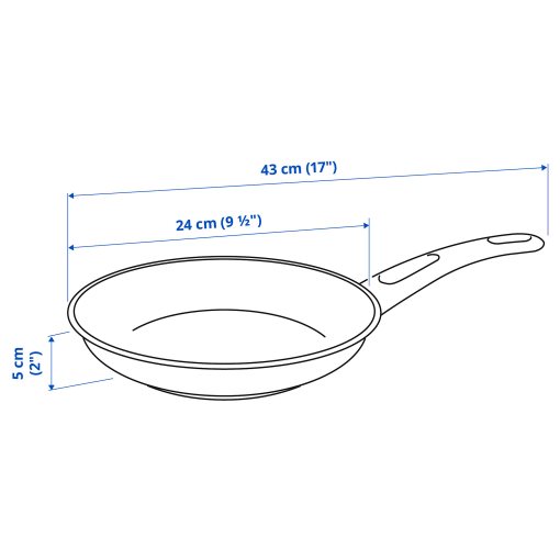 HEMLAGAD, frying pan non-stick coating, 24 cm, 605.808.93