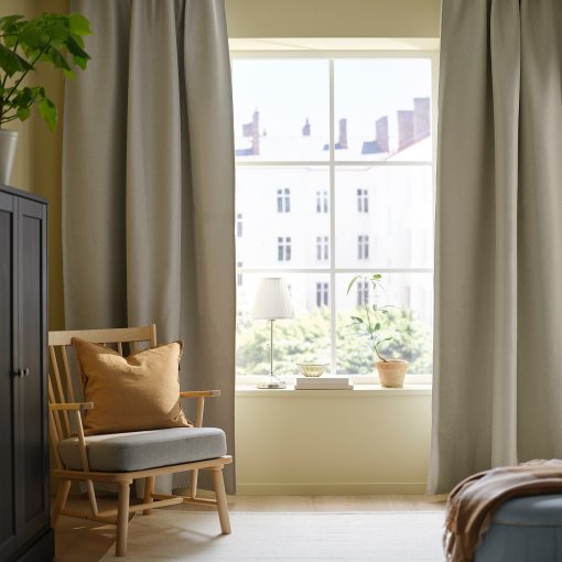 ANNAKAJSA, room darkening curtains 145x300 cm, 1 pair, 605.834.29