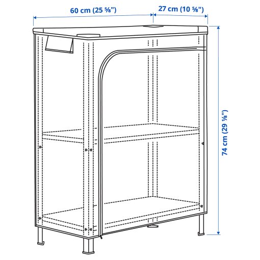 HYLLIS, shelving unit with cover, 692.859.39