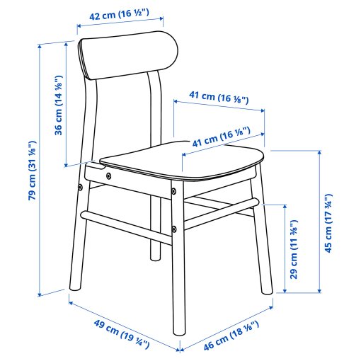 STENSELE/RONNINGE, table and 2 chairs,  70 cm, 692.971.26