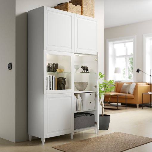 BESTÅ, storage combination w glass doors,, 120x42x193 cm, 693.849.44