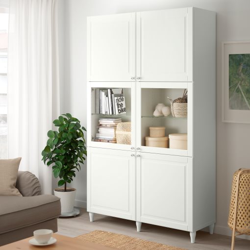 BESTÅ, storage combination w glass doors,, 120x42x193 cm, 693.849.44