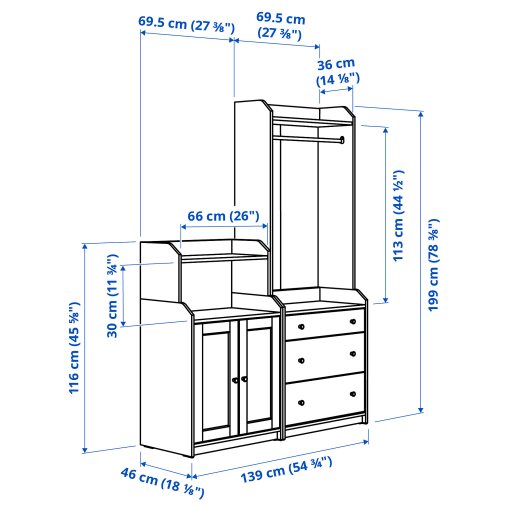 HAUGA, storage combination, 693.886.35