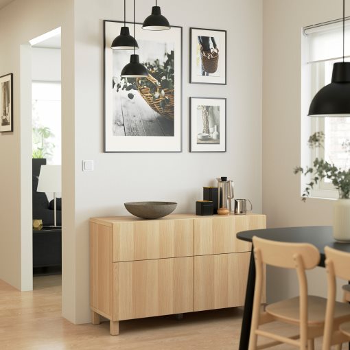 BESTÅ, storage combination with doors/drawers push-open, 120x42x74 cm, 694.125.98